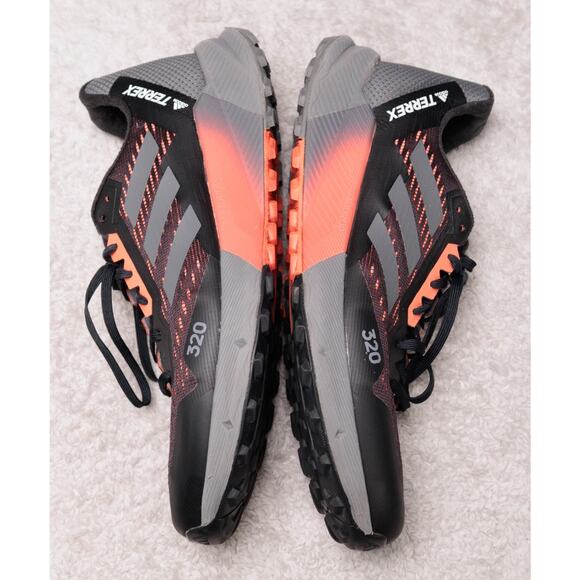 Adidas Terrex Agravic Flow 2 Trail Running Shoes Orange Black Mens Size 11 - Picture 3 of 16